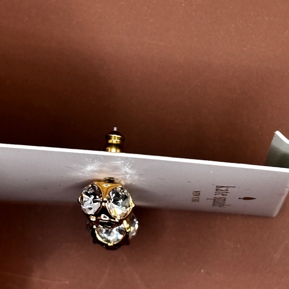 kate spade gold stud earrings - Picture 3 of 3